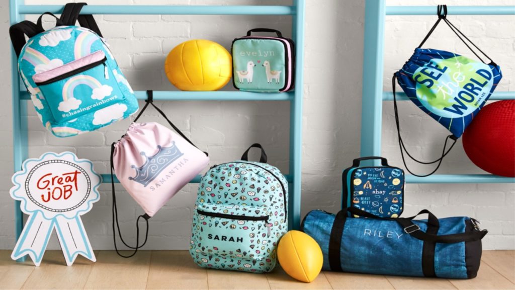Back to school scene with backpacks